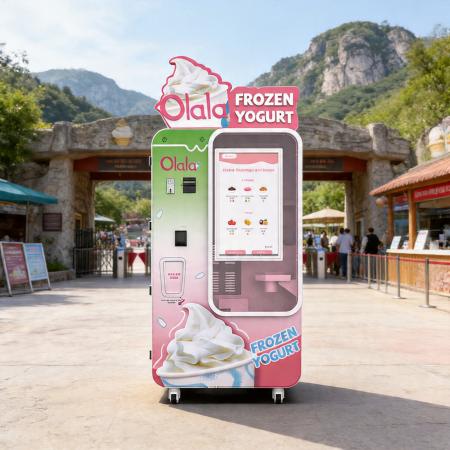 Commerciale completamente automatizzato Smart Soft Serve vending machine per gelato - alto profitto non equipaggiato Kiosk